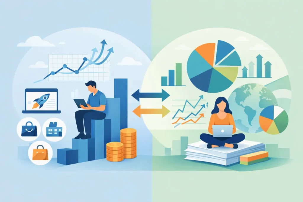 Diferencia entre acciones y fondos indexados